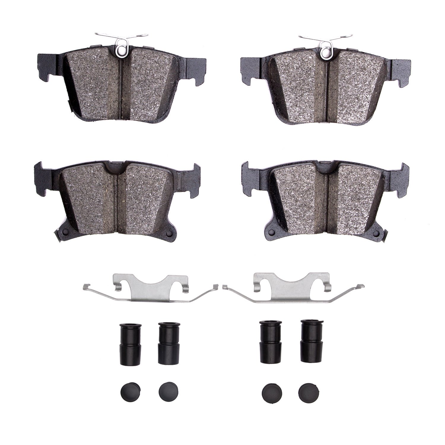 Ceramic Brake Pads & Hardware Kit, Fits Select Mopar, Position: Rear