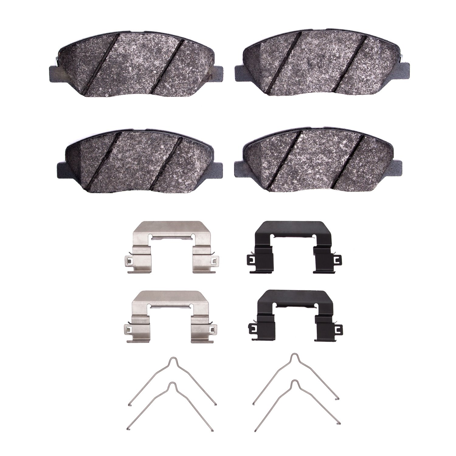 Ceramic Brake Pads & Hardware Kit, 2006-2019 Kia/Hyundai/Genesis, Position: Front