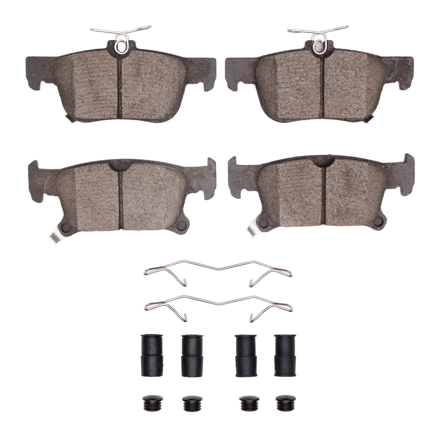 Ceramic Brake Pads & Hardware Kit, 2016-2020 GM, Position: Rear