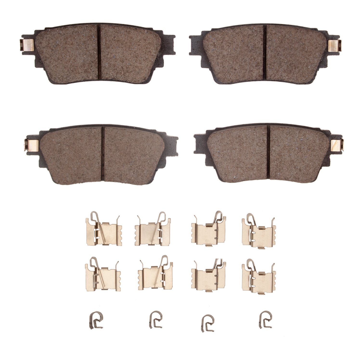 Ceramic Brake Pads & Hardware Kit, Fits Select Mitsubishi, Position: Rear