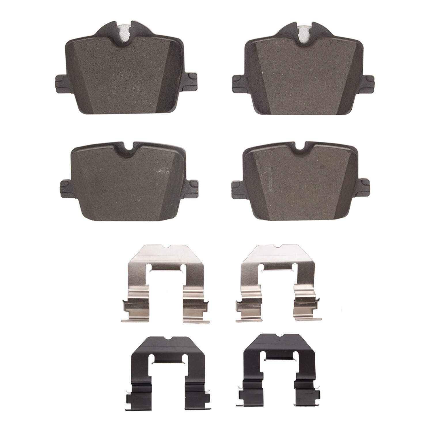 Ceramic Brake Pads & Hardware Kit, Fits Select Fits Multiple Makes/Models, Position: Rear