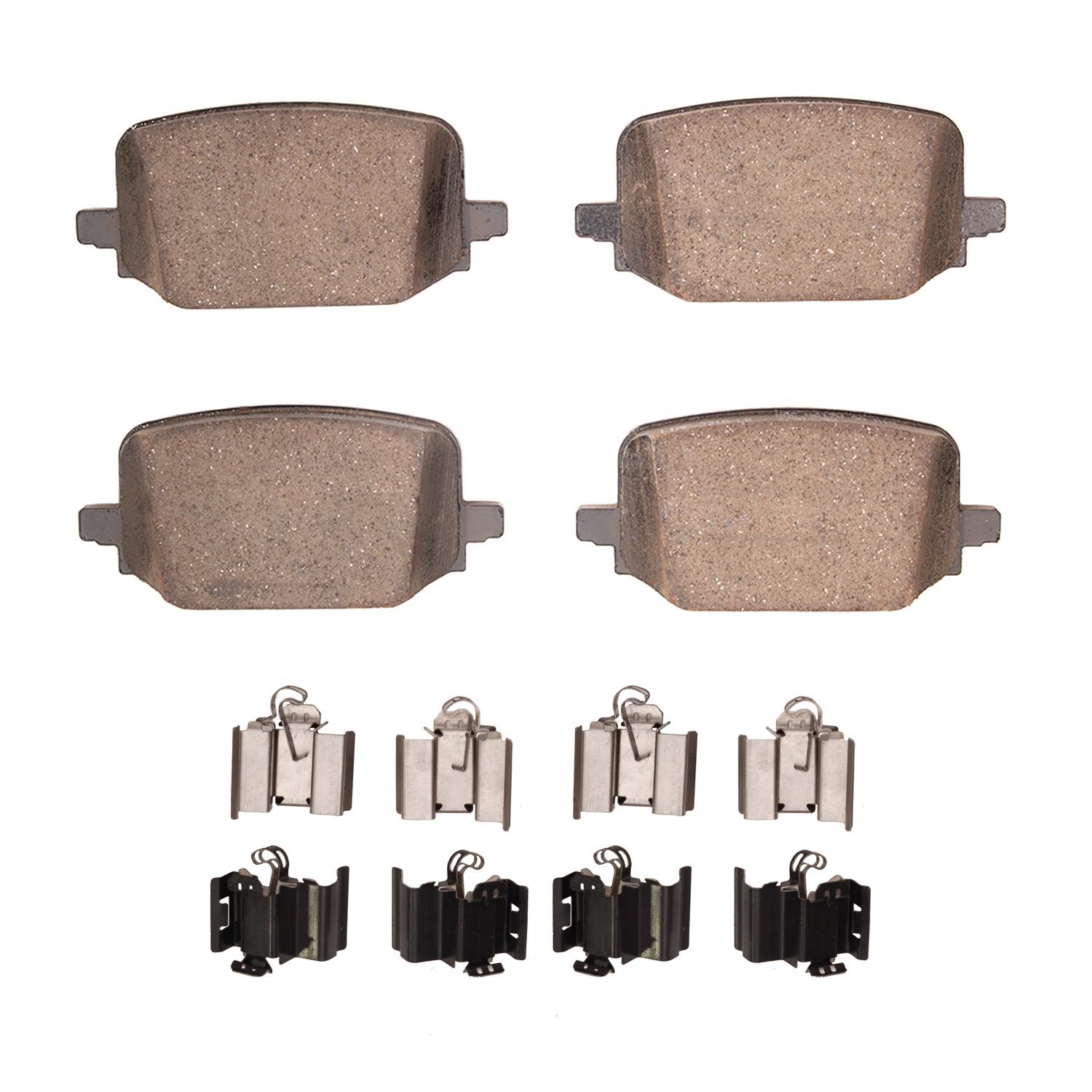 Ceramic Brake Pads & Hardware Kit, Fits Select Ford/Lincoln/Mercury/Mazda, Position: Rear