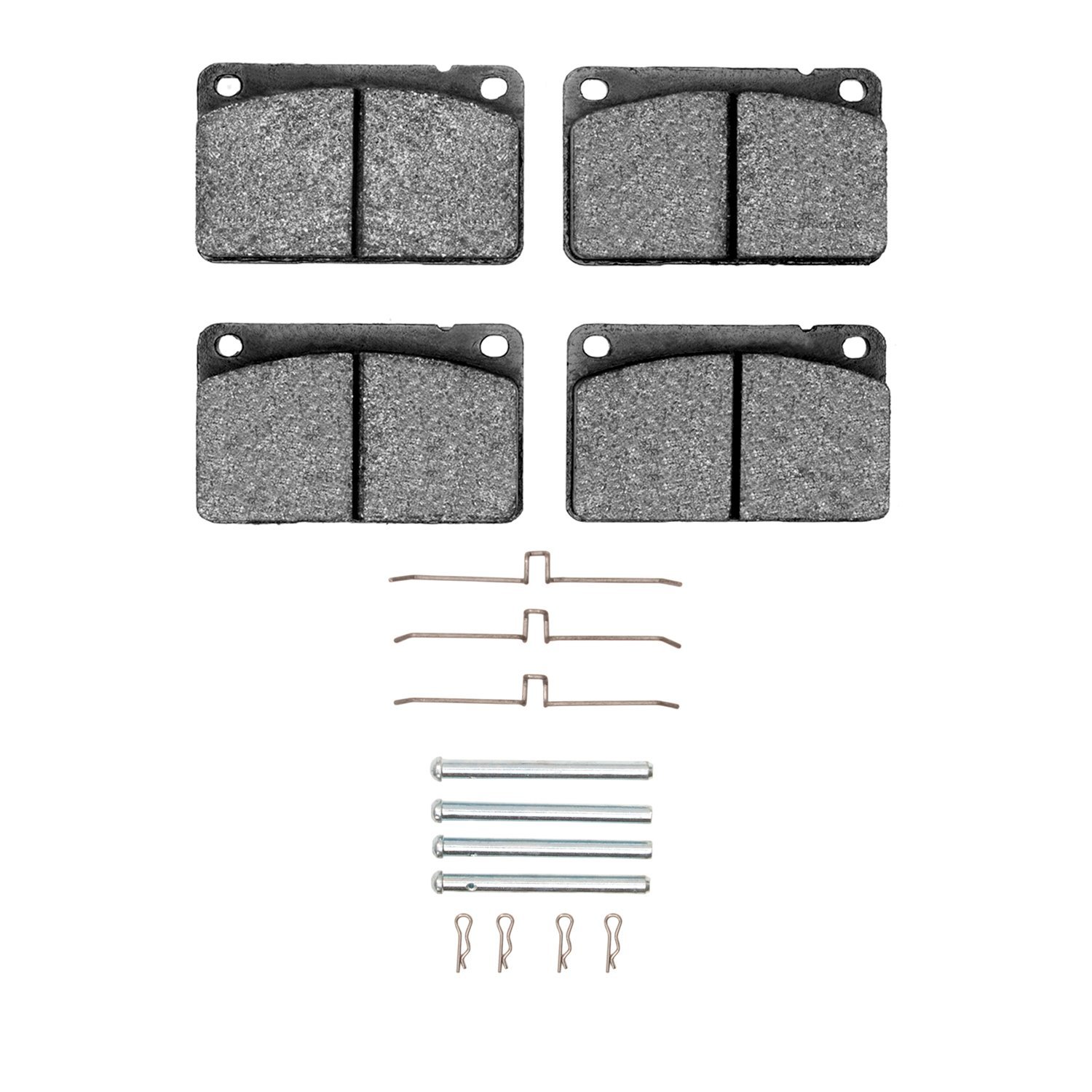 Semi-Metallic Brake Pads & Hardware Kit, 1967-1987 Volvo, Position: Front