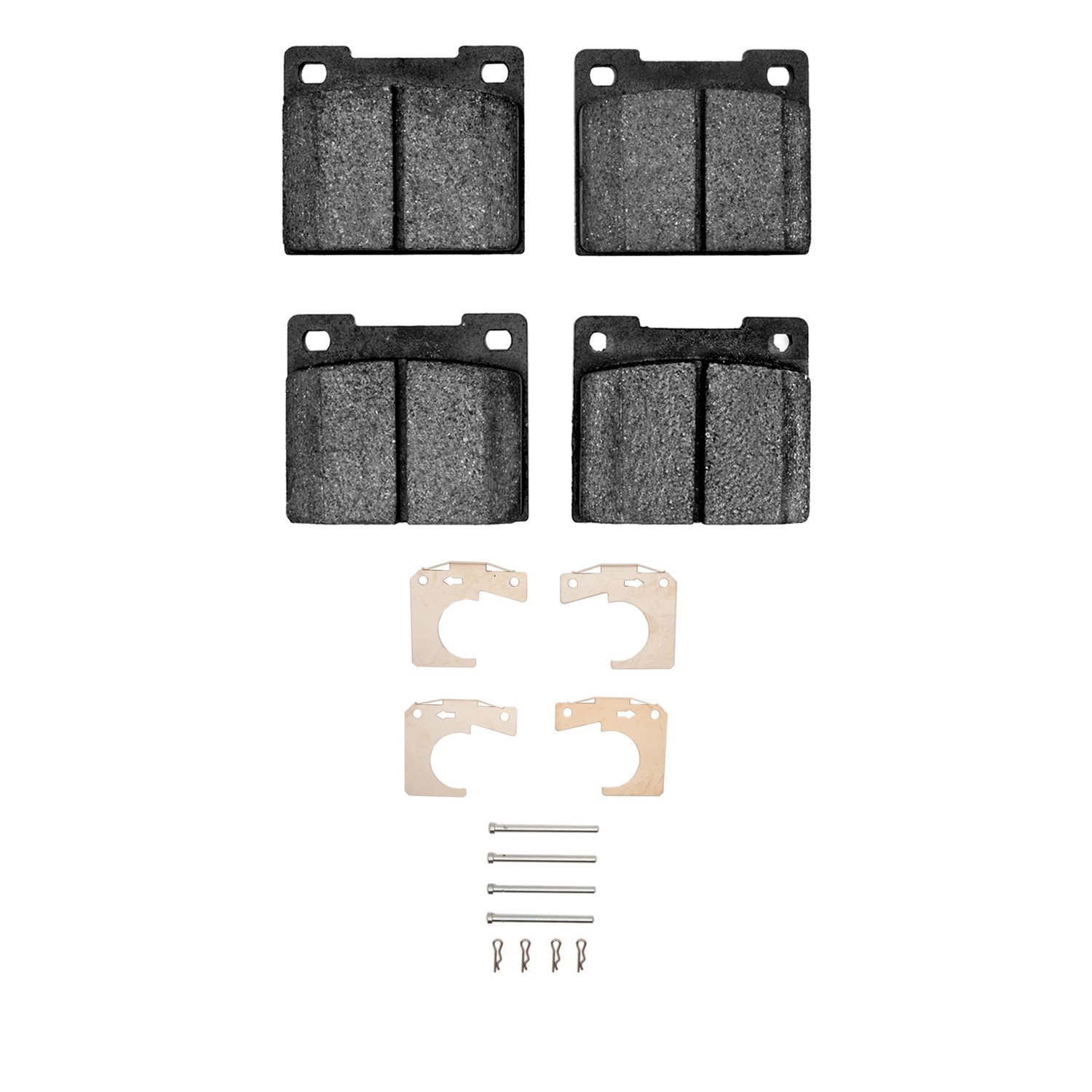 Semi-Metallic Brake Pads & Hardware Kit, 1965-1980 Fits Multiple Makes/Models, Position: Front