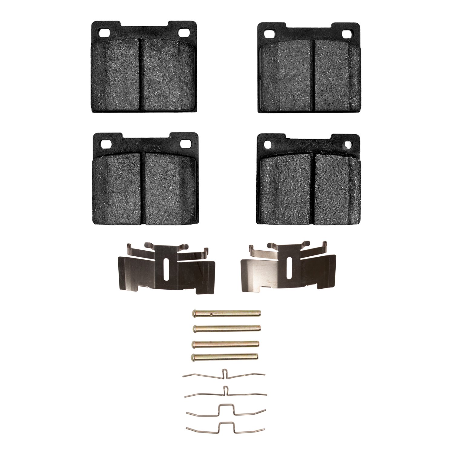 Semi-Metallic Brake Pads & Hardware Kit, 1971-1973 Mopar, Position: Front