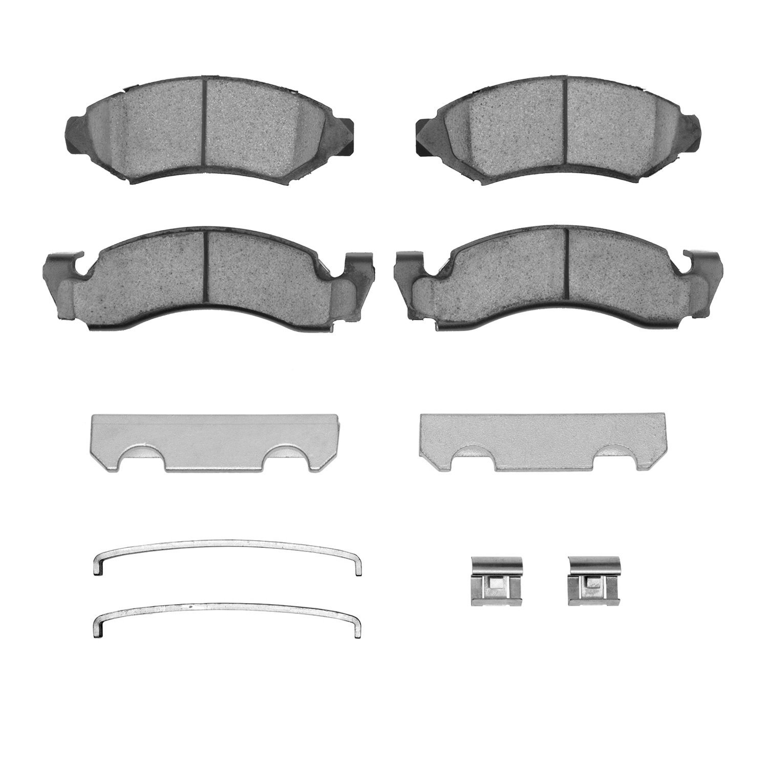 Semi-Metallic Brake Pads & Hardware Kit, 1973-1985 Fits Multiple Makes/Models, Position: Front