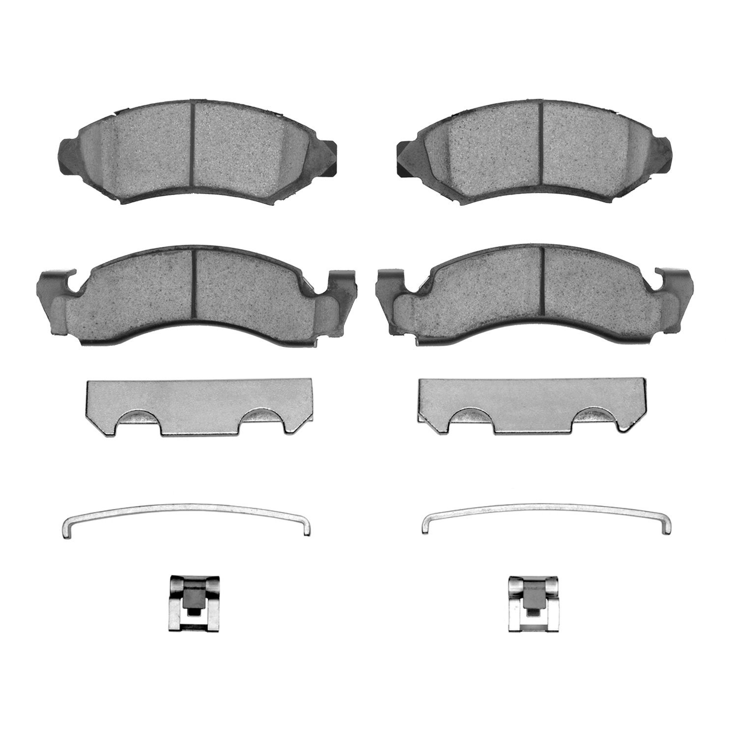 Semi-Metallic Brake Pads & Hardware Kit, 1972-1980 Fits Multiple Makes/Models, Position: Front