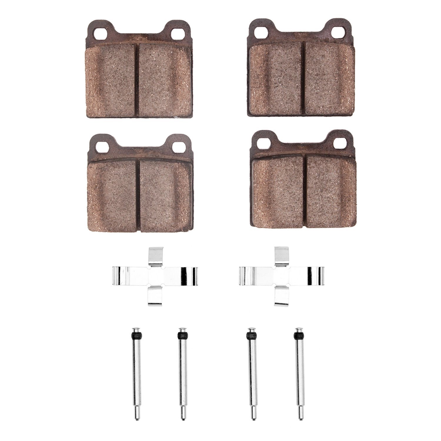 Semi-Metallic Brake Pads & Hardware Kit, 1972-1972 Audi/Porsche/Volkswagen, Position: Front