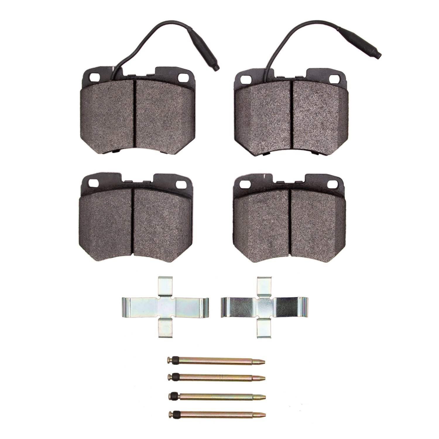 Semi-Metallic Brake Pads & Hardware Kit, 1978-1979 Audi/Porsche/Volkswagen, Position: Front