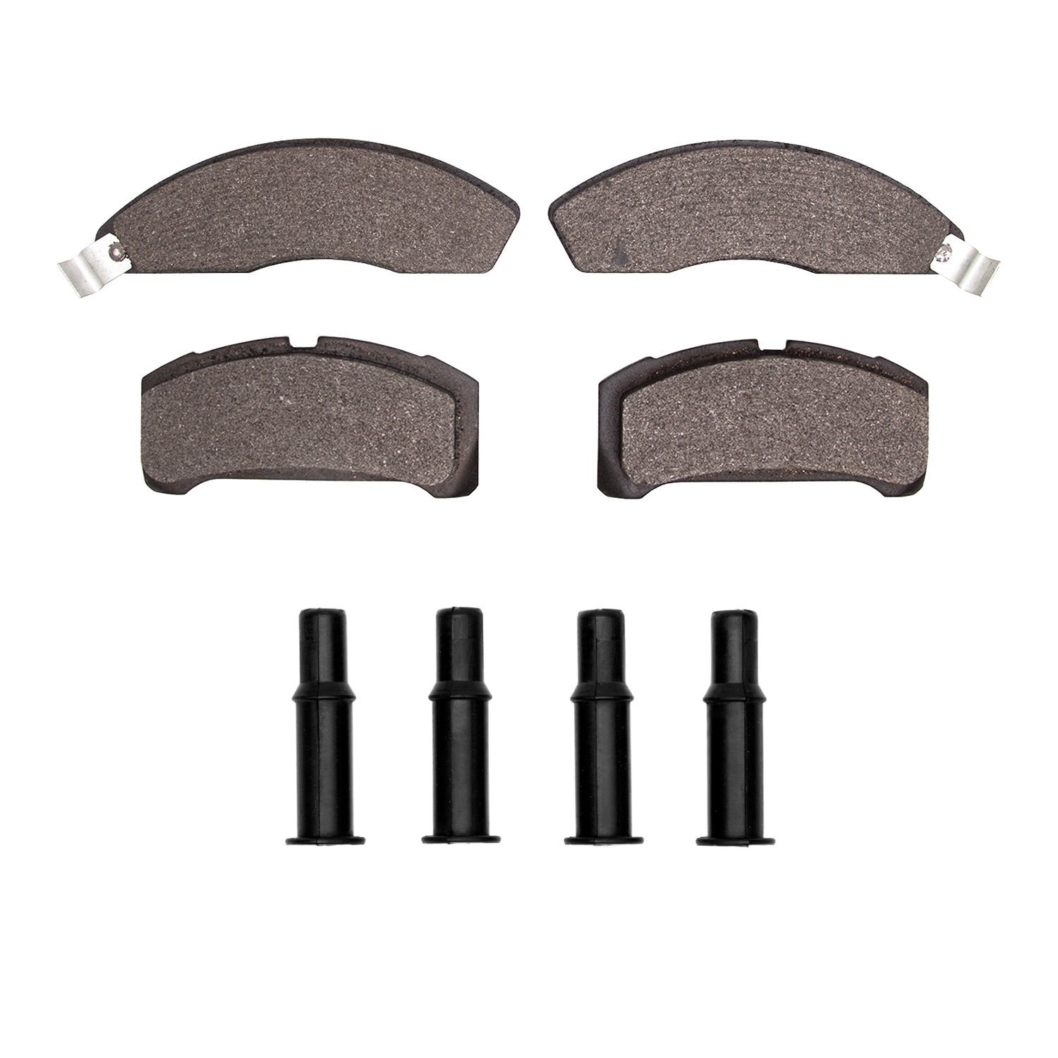 Semi-Metallic Brake Pads & Hardware Kit, 1982-1982 Ford/Lincoln/Mercury/Mazda, Position: Front