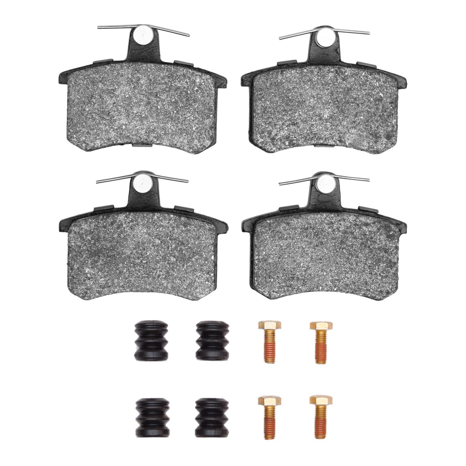 Semi-Metallic Brake Pads & Hardware Kit, 1980-2001 Fits Multiple Makes/Models, Position: Rear