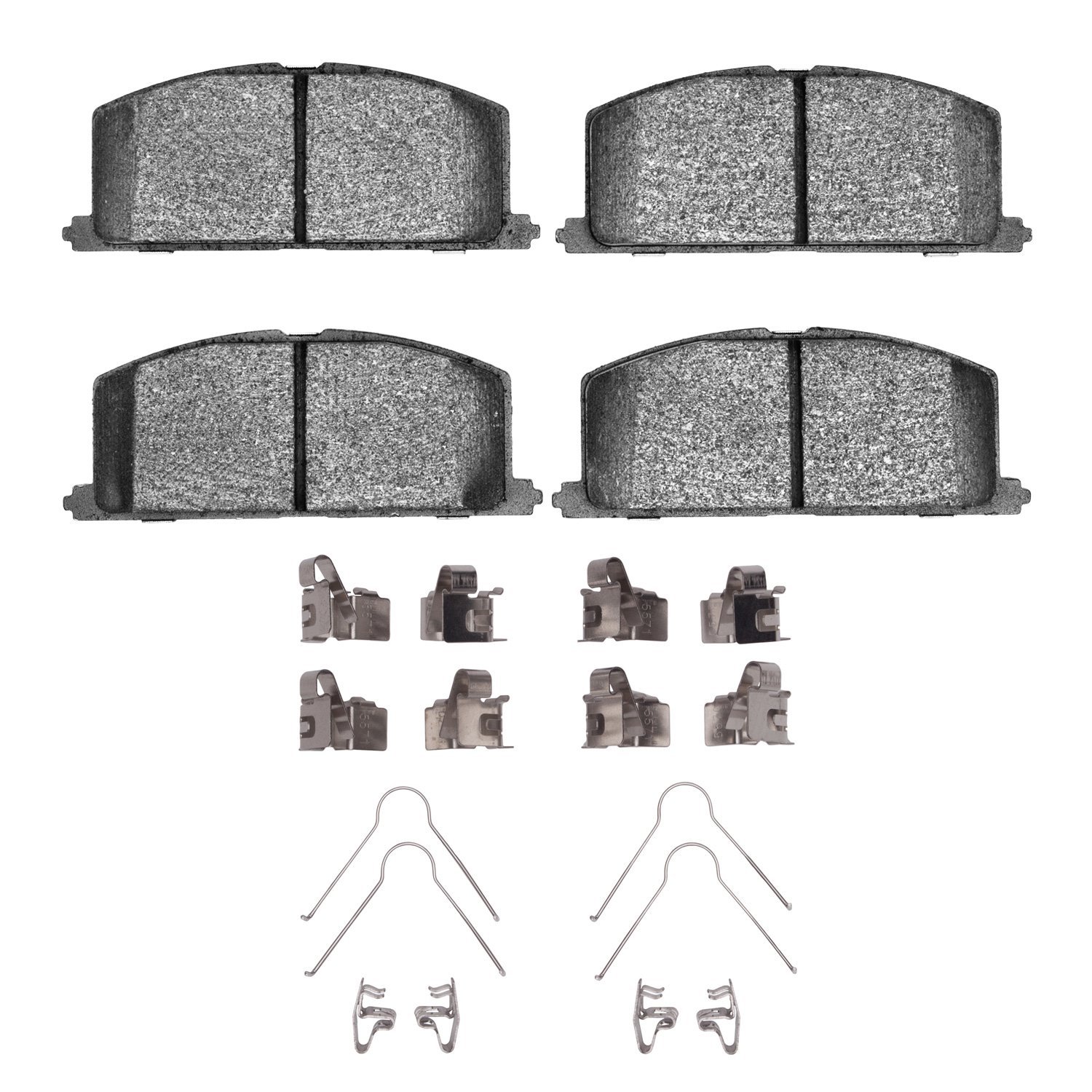 Semi-Metallic Brake Pads & Hardware Kit, 1983-1999 Fits Multiple Makes/Models, Position: Front