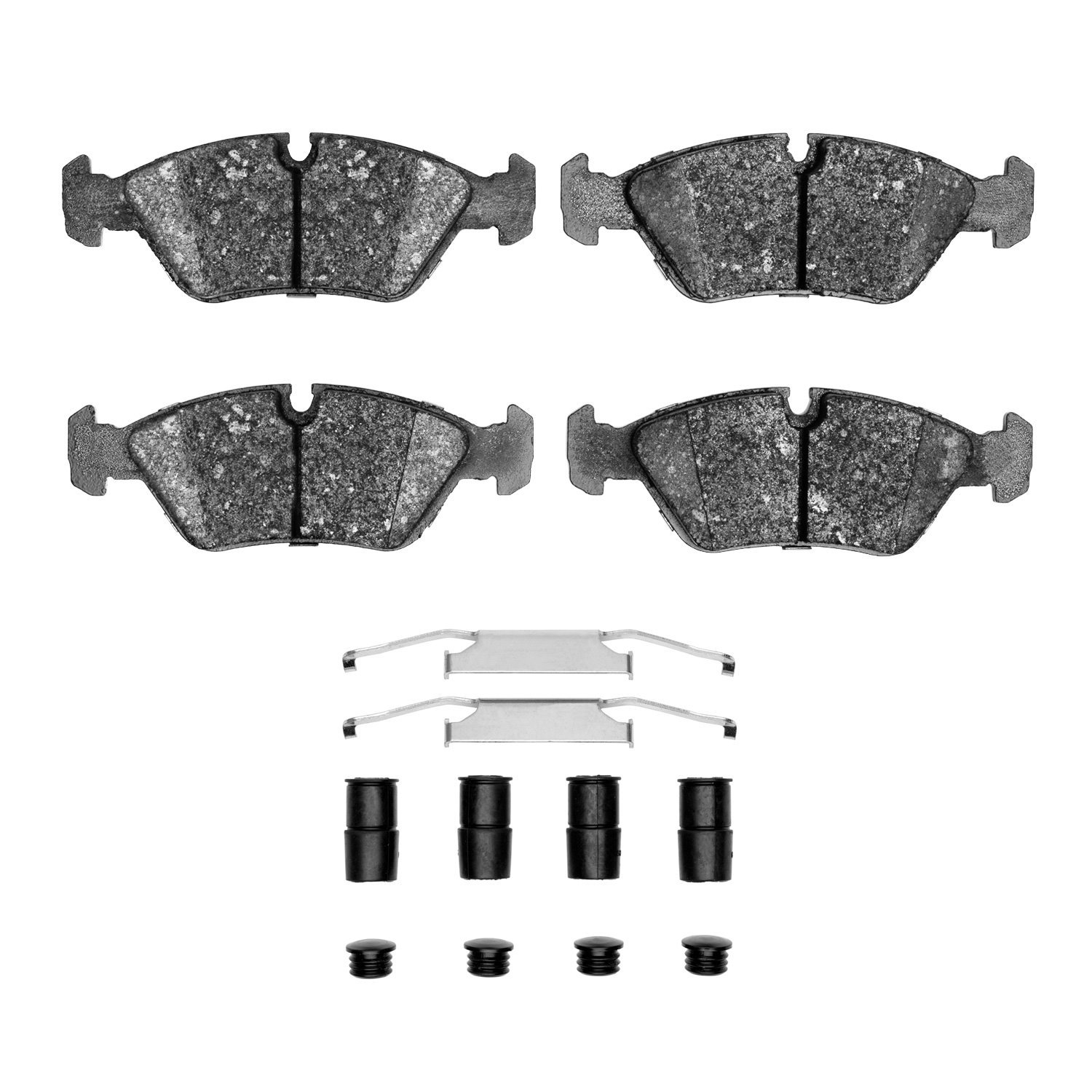 Semi-Metallic Brake Pads & Hardware Kit, 1982-1991 Fits Multiple Makes/Models, Position: Front