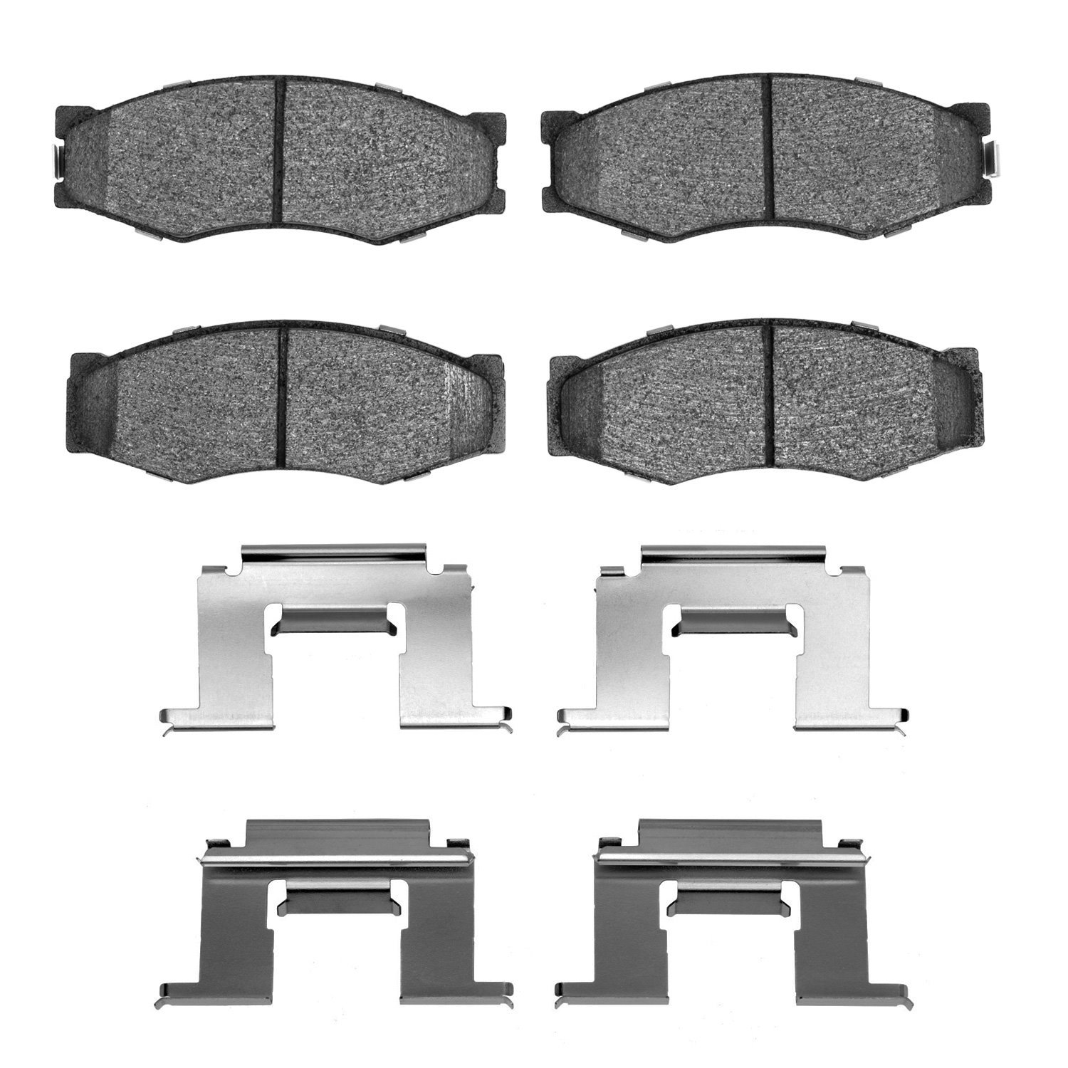 Semi-Metallic Brake Pads & Hardware Kit, 1982-1997 Infiniti/Nissan, Position: Front