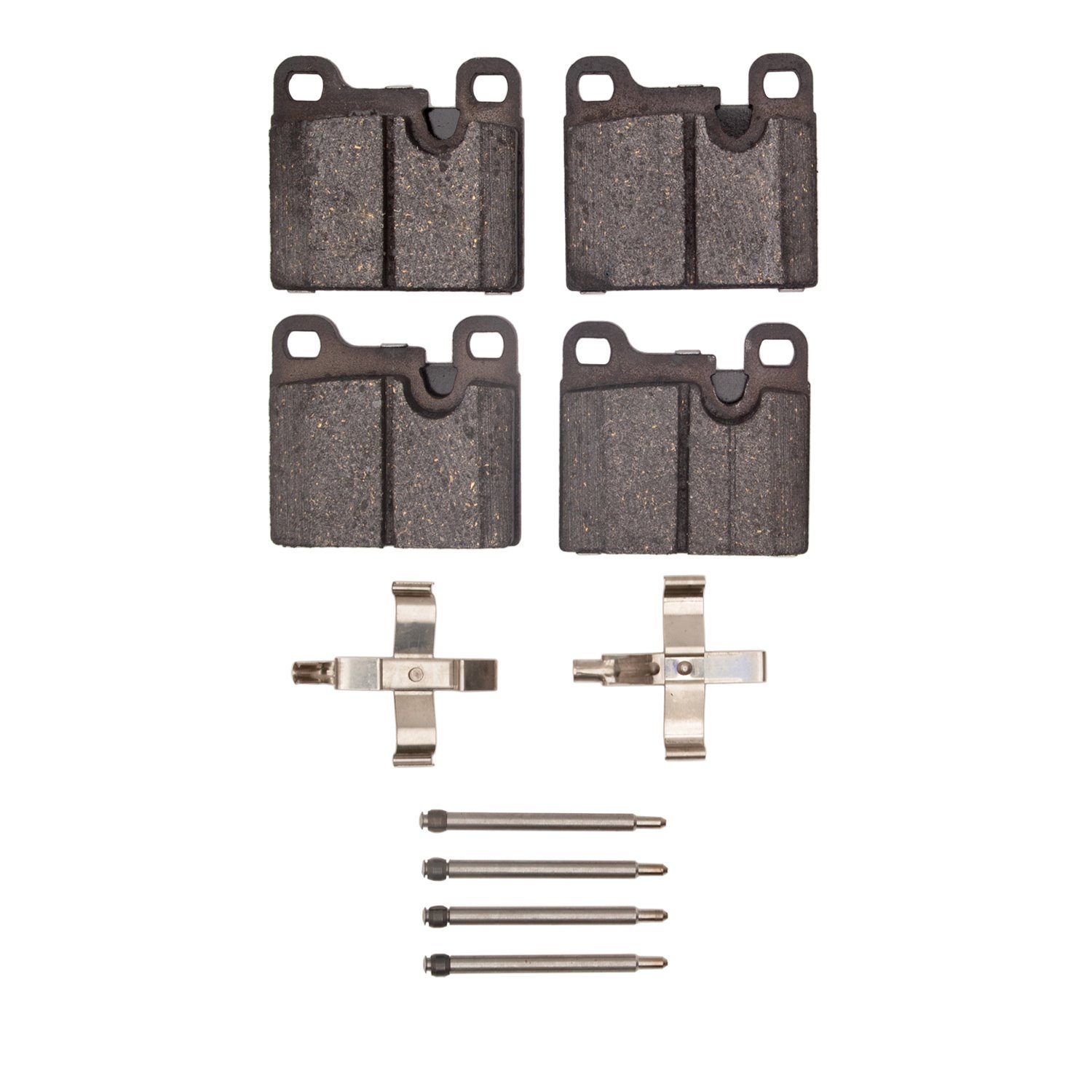 Semi-Metallic Brake Pads & Hardware Kit, 1984-1989 Audi/Porsche/Volkswagen, Position: Rear