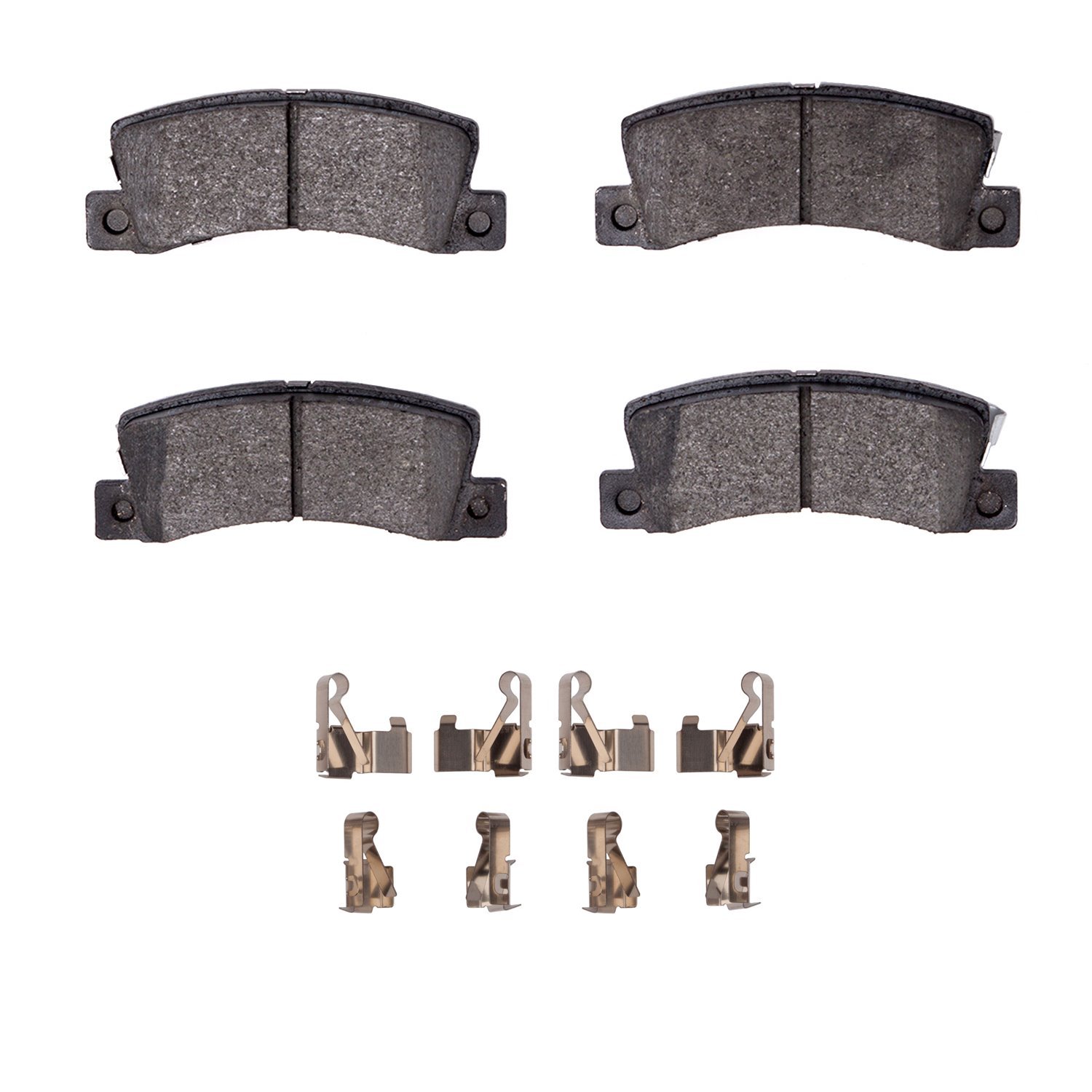 Semi-Metallic Brake Pads & Hardware Kit, 1990-2003 Lexus/Toyota/Scion, Position: Rear