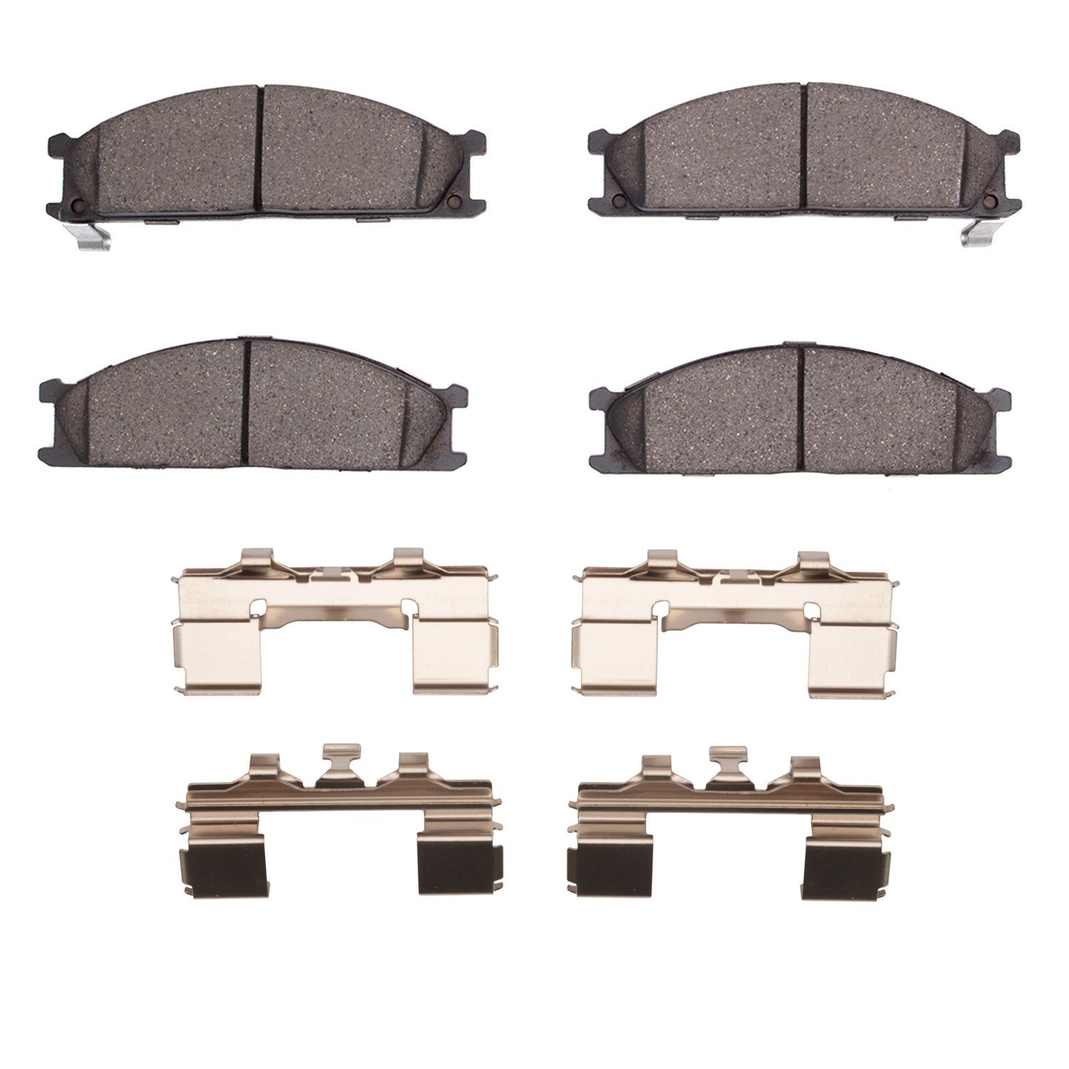 Semi-Metallic Brake Pads & Hardware Kit, 1985-2015 Fits Multiple Makes/Models, Position: Front