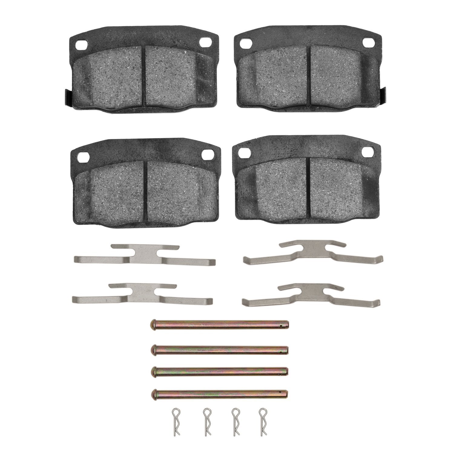 Semi-Metallic Brake Pads & Hardware Kit, 1988-1990 GM, Position: Rear
