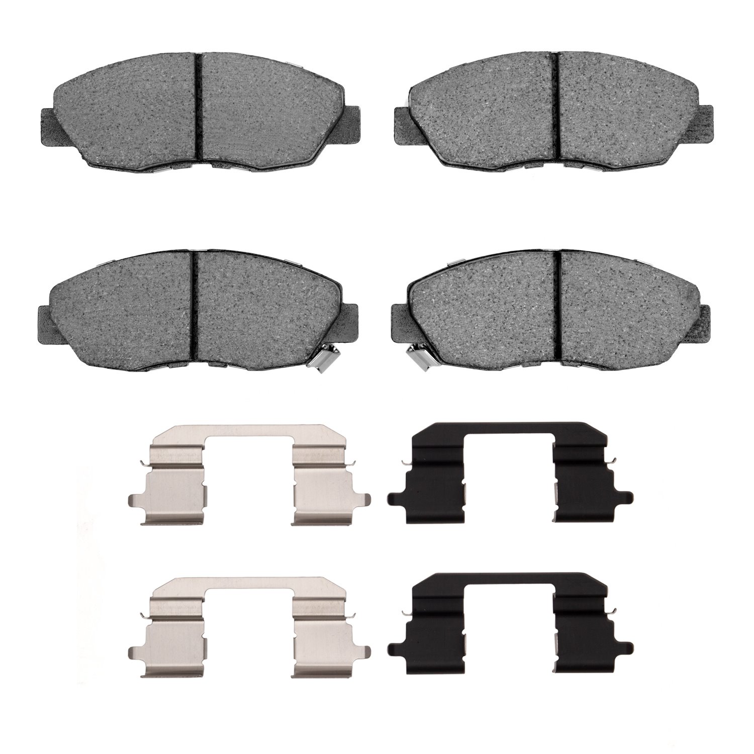 Semi-Metallic Brake Pads & Hardware Kit, 1990-1999 Acura/Honda, Position: Front