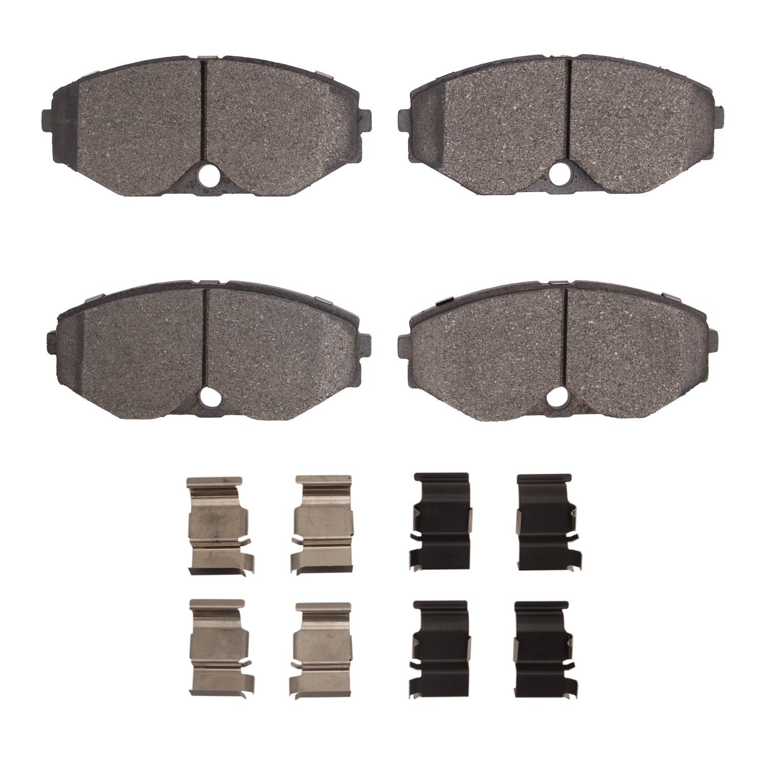 Semi-Metallic Brake Pads & Hardware Kit, 1990-1995 Infiniti/Nissan, Position: Front