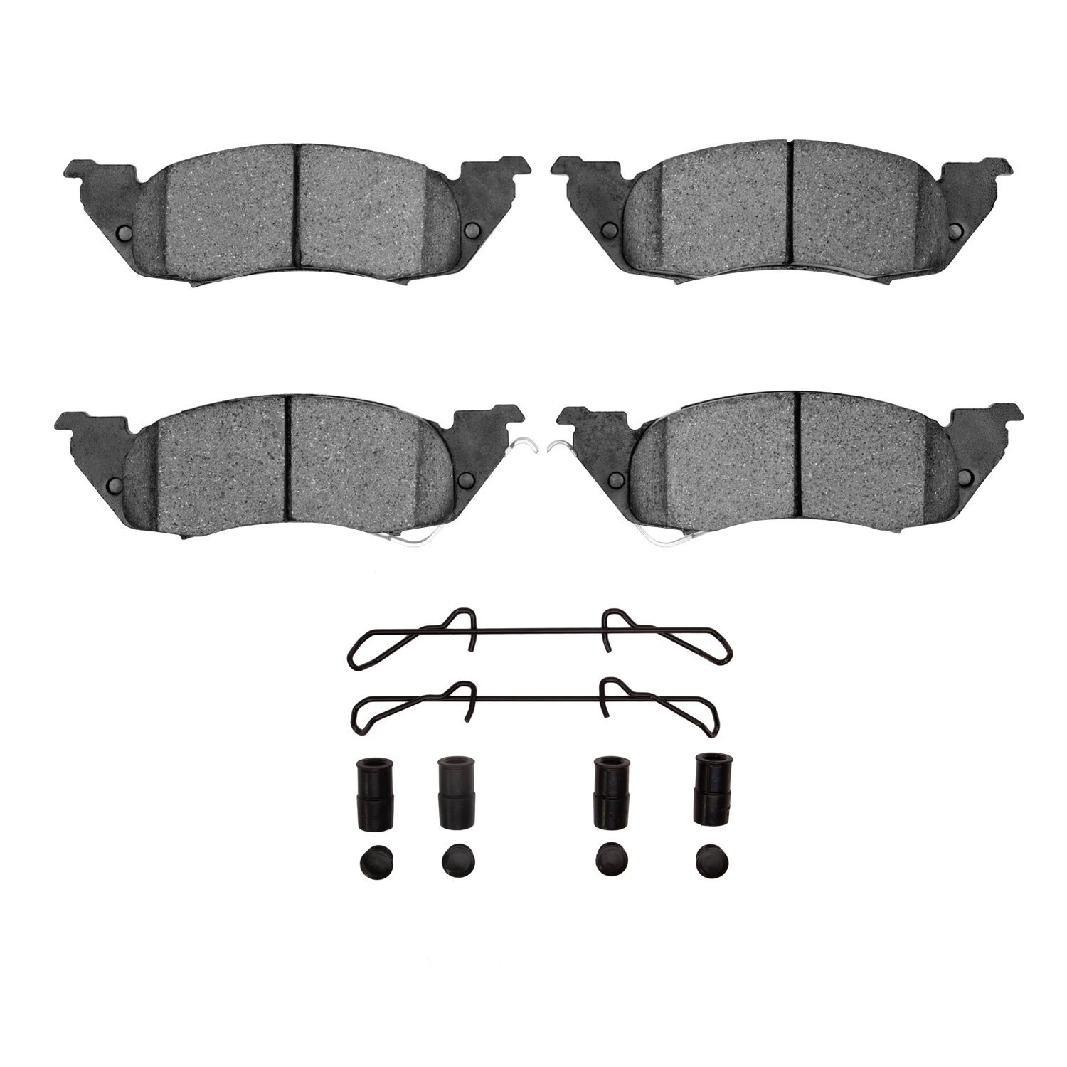 Semi-Metallic Brake Pads & Hardware Kit, 1991-1998 Mopar, Position: Front