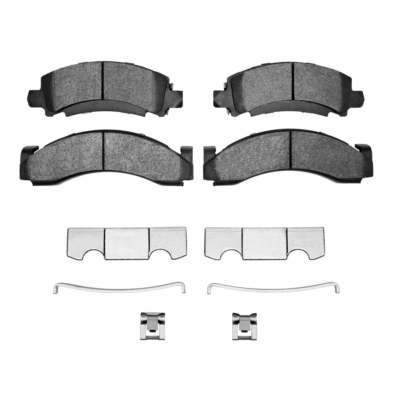 Semi-Metallic Brake Pads & Hardware Kit, 1971-2005 Fits Multiple Makes/Models, Position: Front & Rear