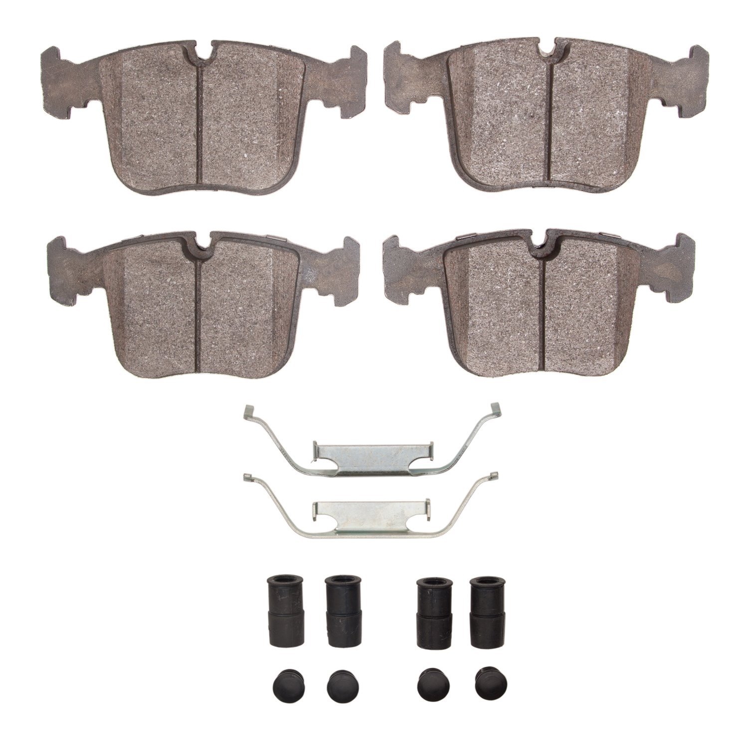 Semi-Metallic Brake Pads & Hardware Kit, 1991-1995 BMW, Position: Front