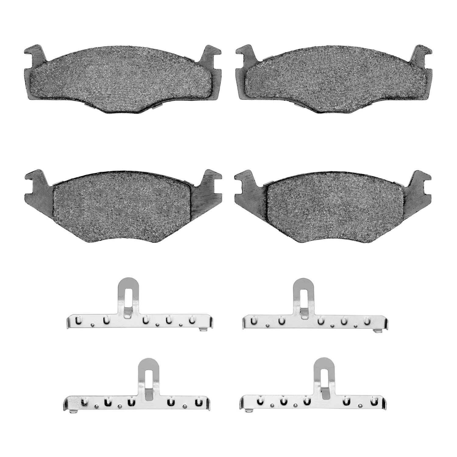 Semi-Metallic Brake Pads & Hardware Kit, 1984-1993 Audi/Porsche/Volkswagen, Position: Front