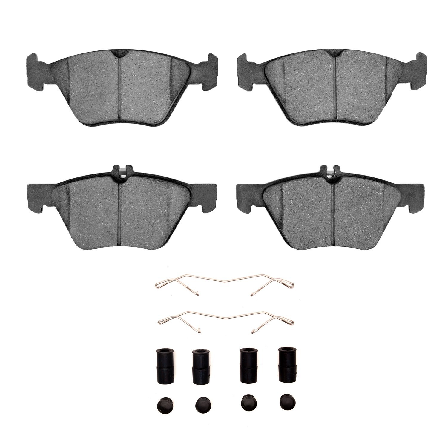 Semi-Metallic Brake Pads & Hardware Kit, 1996-2008 Fits Multiple Makes/Models, Position: Front