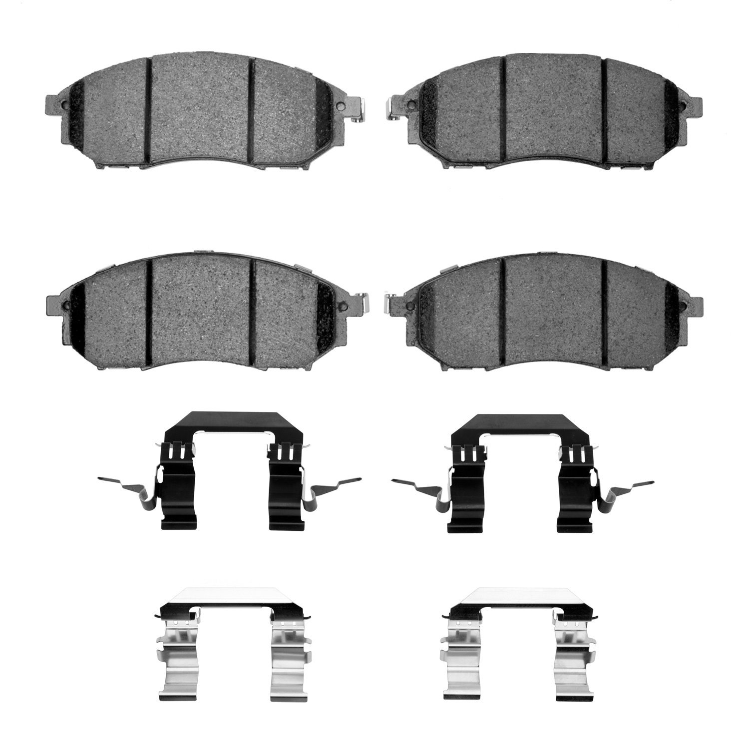 Semi-Metallic Brake Pads & Hardware Kit, 2002-2020 Fits Multiple Makes/Models, Position: Front