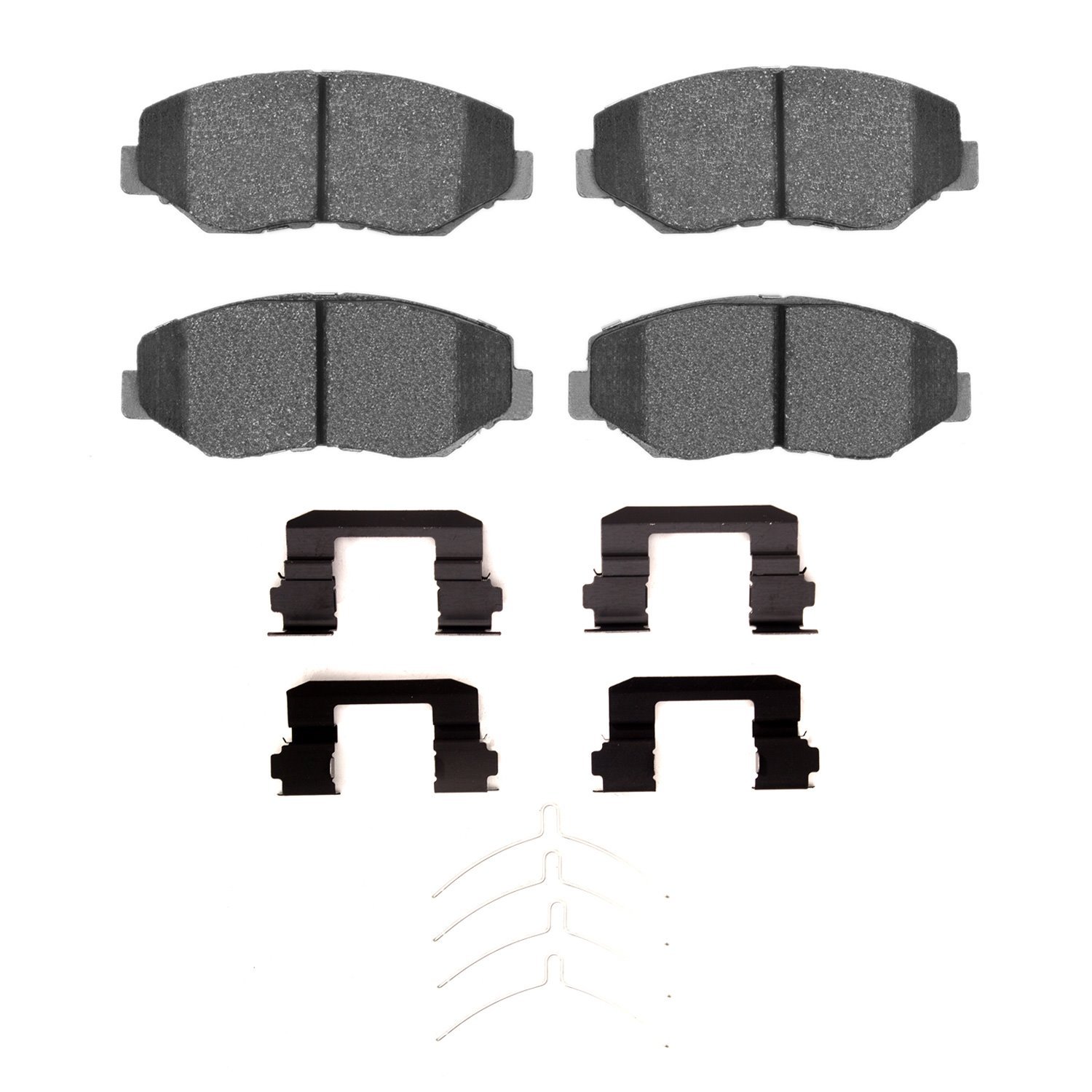 Semi-Metallic Brake Pads & Hardware Kit, 2003-2008 Acura/Honda, Position: Front