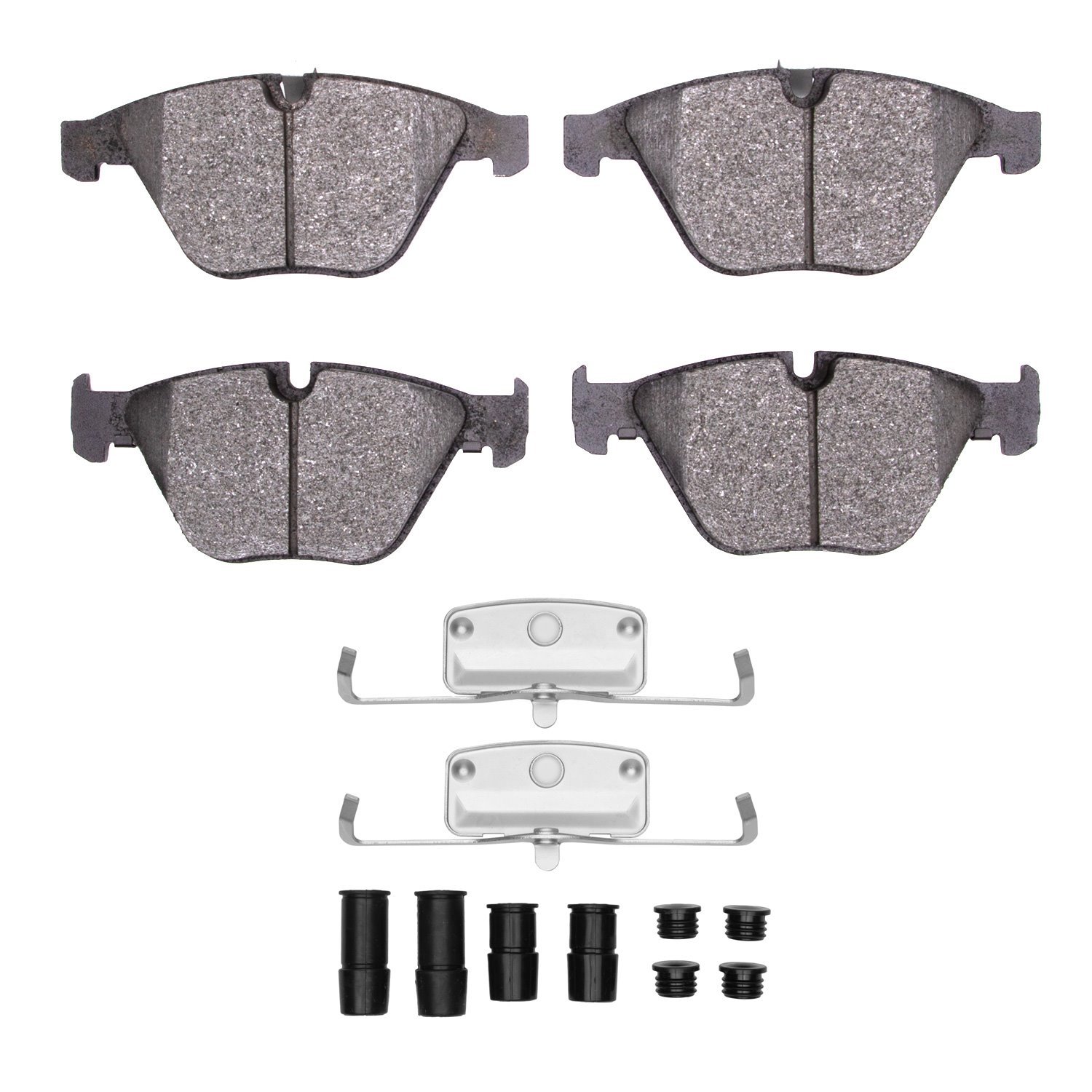 Semi-Metallic Brake Pads & Hardware Kit, 2007-2016 BMW, Position: Front
