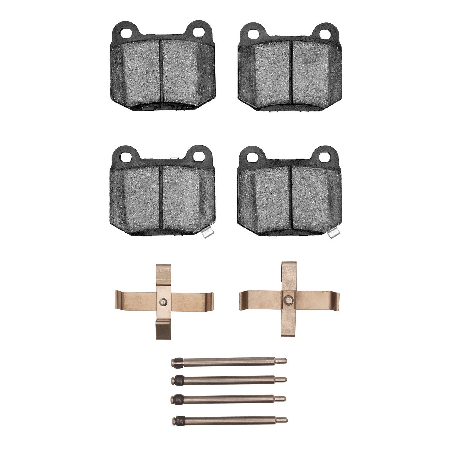 Semi-Metallic Brake Pads & Hardware Kit, 2003-2006 Mitsubishi, Position: Rear