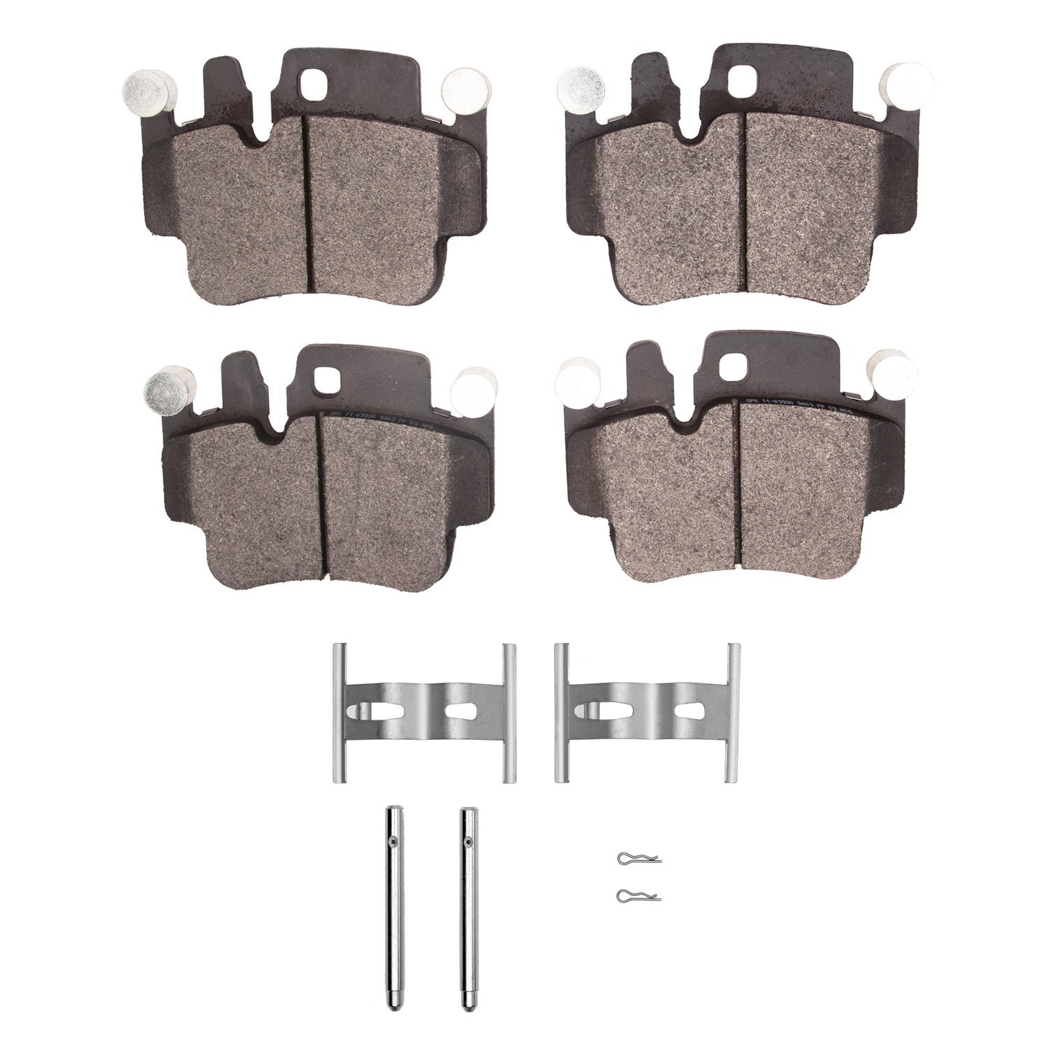 Semi-Metallic Brake Pads & Hardware Kit, 2002-2005 Audi/Porsche/Volkswagen, Position: Rear