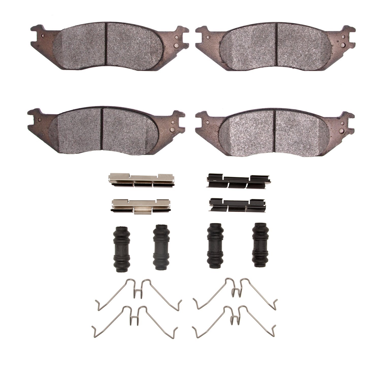 Semi-Metallic Brake Pads & Hardware Kit, 2004-2006 Ford/Lincoln/Mercury/Mazda, Position: Front