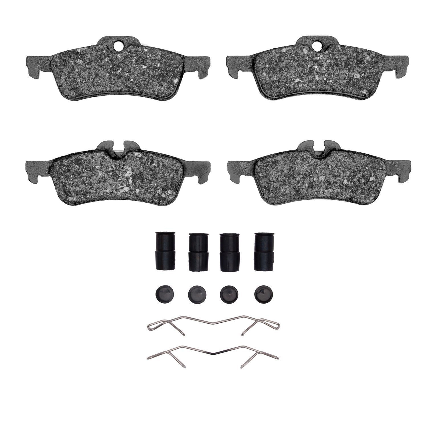 Semi-Metallic Brake Pads & Hardware Kit, 2002-2008 Mini, Position: Rear