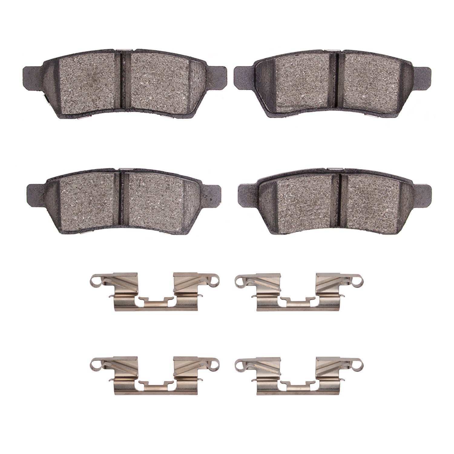 Semi-Metallic Brake Pads & Hardware Kit, Fits Select Fits Multiple Makes/Models, Position: Rear