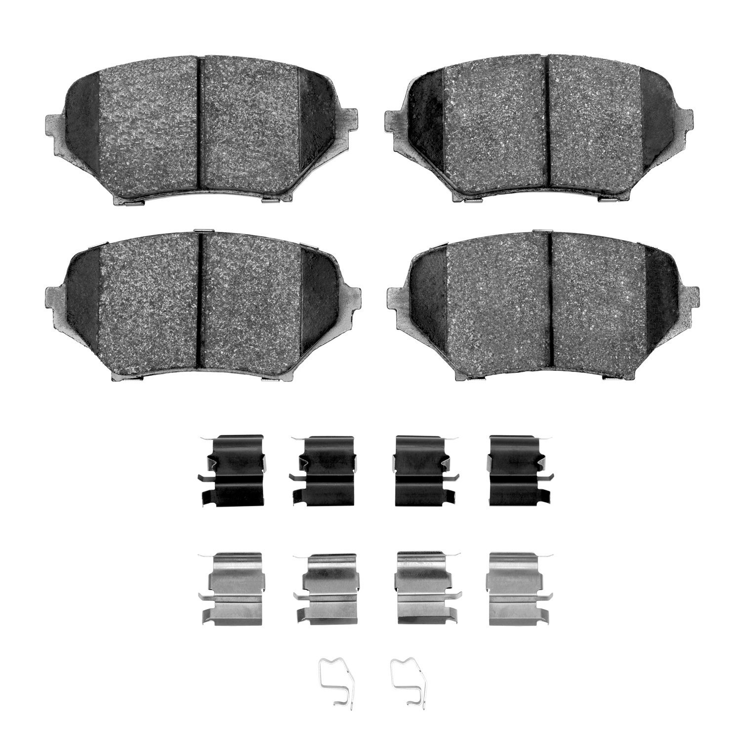 Semi-Metallic Brake Pads & Hardware Kit, 2006-2015 Ford/Lincoln/Mercury/Mazda, Position: Front