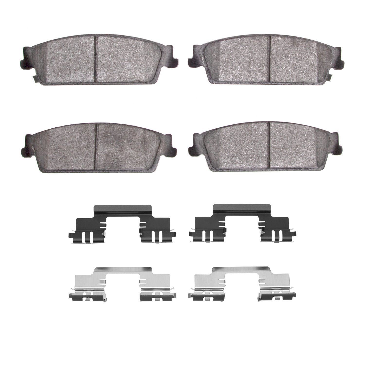 Semi-Metallic Brake Pads & Hardware Kit, 2007-2014 GM, Position: Rear