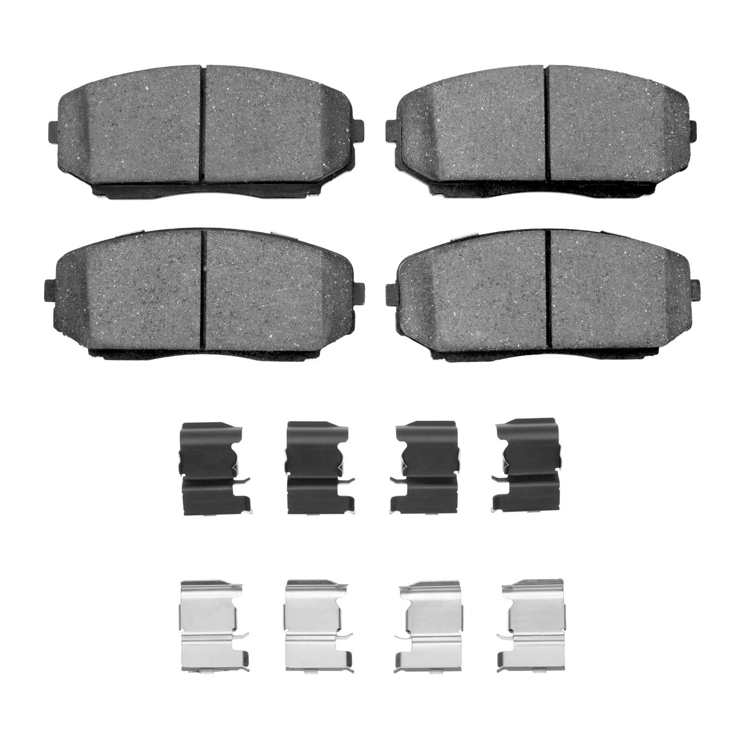 Semi-Metallic Brake Pads & Hardware Kit, Fits Select Ford/Lincoln/Mercury/Mazda, Position: Front