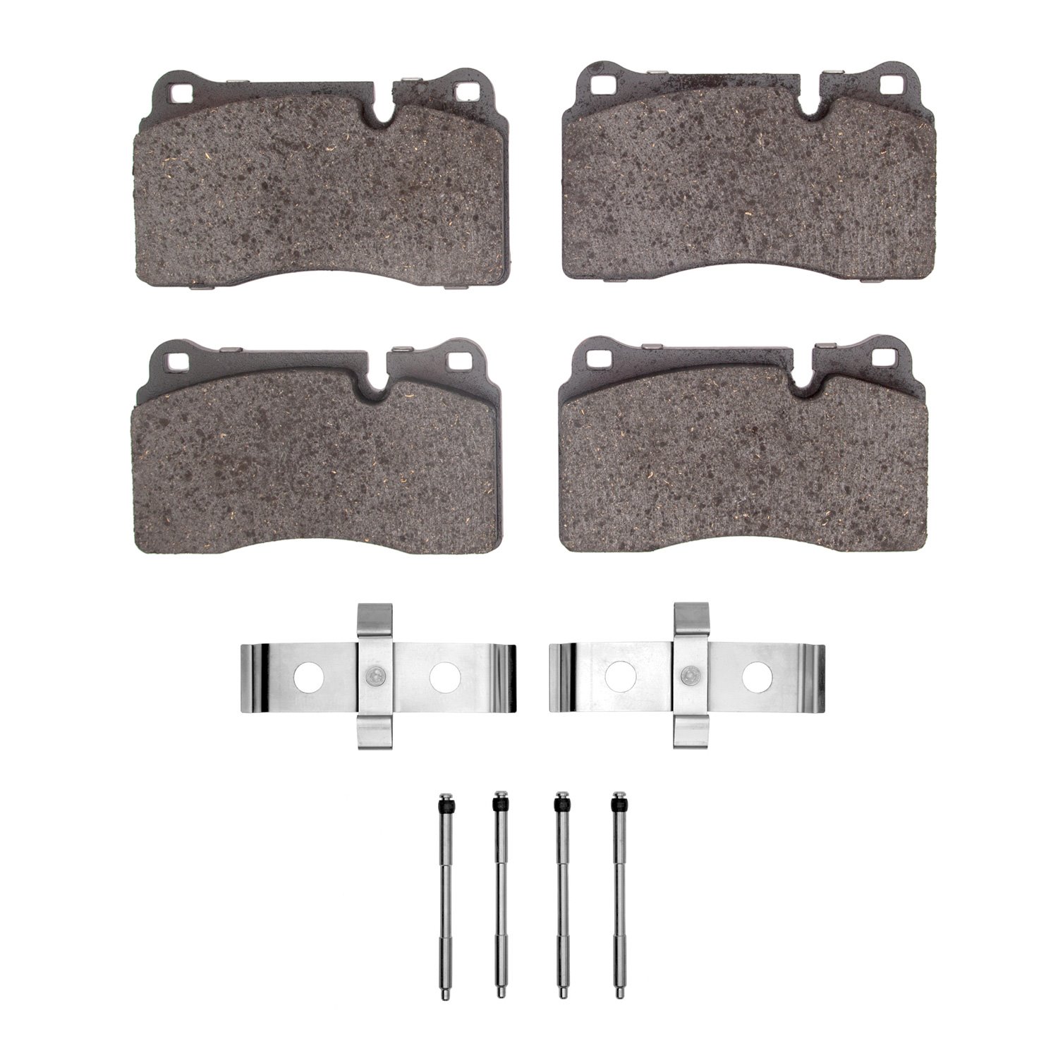 Semi-Metallic Brake Pads & Hardware Kit, 2006-2009 Land Rover, Position: Front