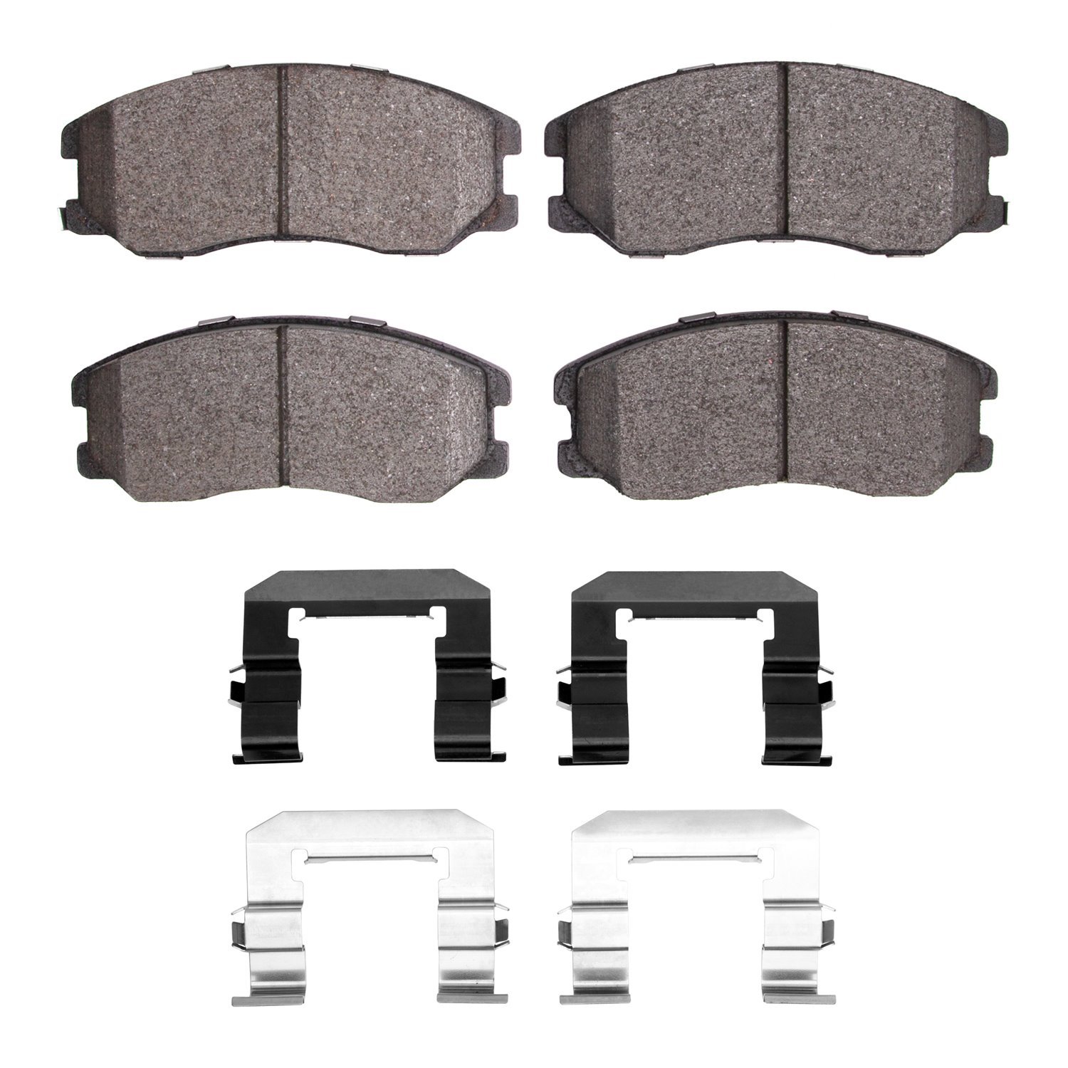 Semi-Metallic Brake Pads & Hardware Kit, 2007-2015 GM, Position: Front