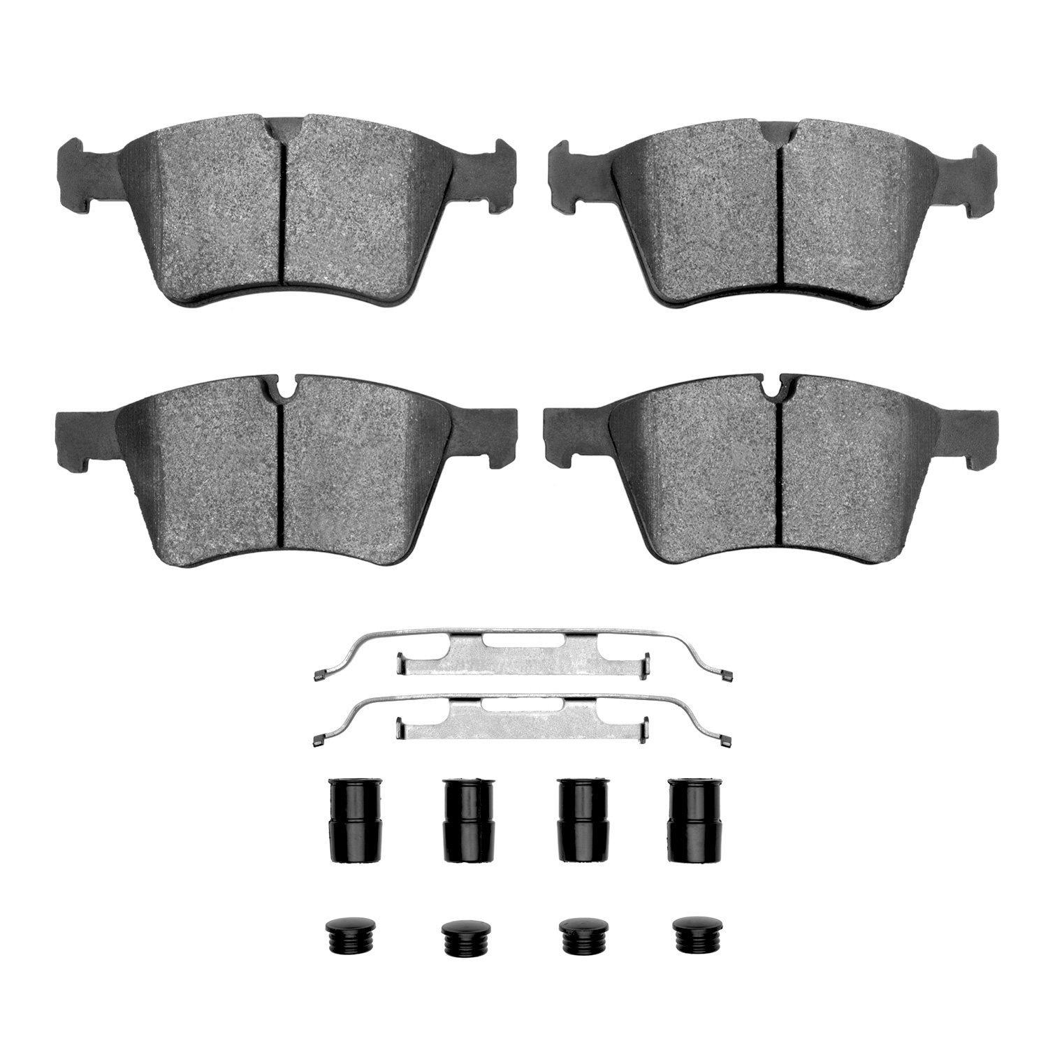 Semi-Metallic Brake Pads & Hardware Kit, 2007-2009 Mercedes-Benz, Position: Front