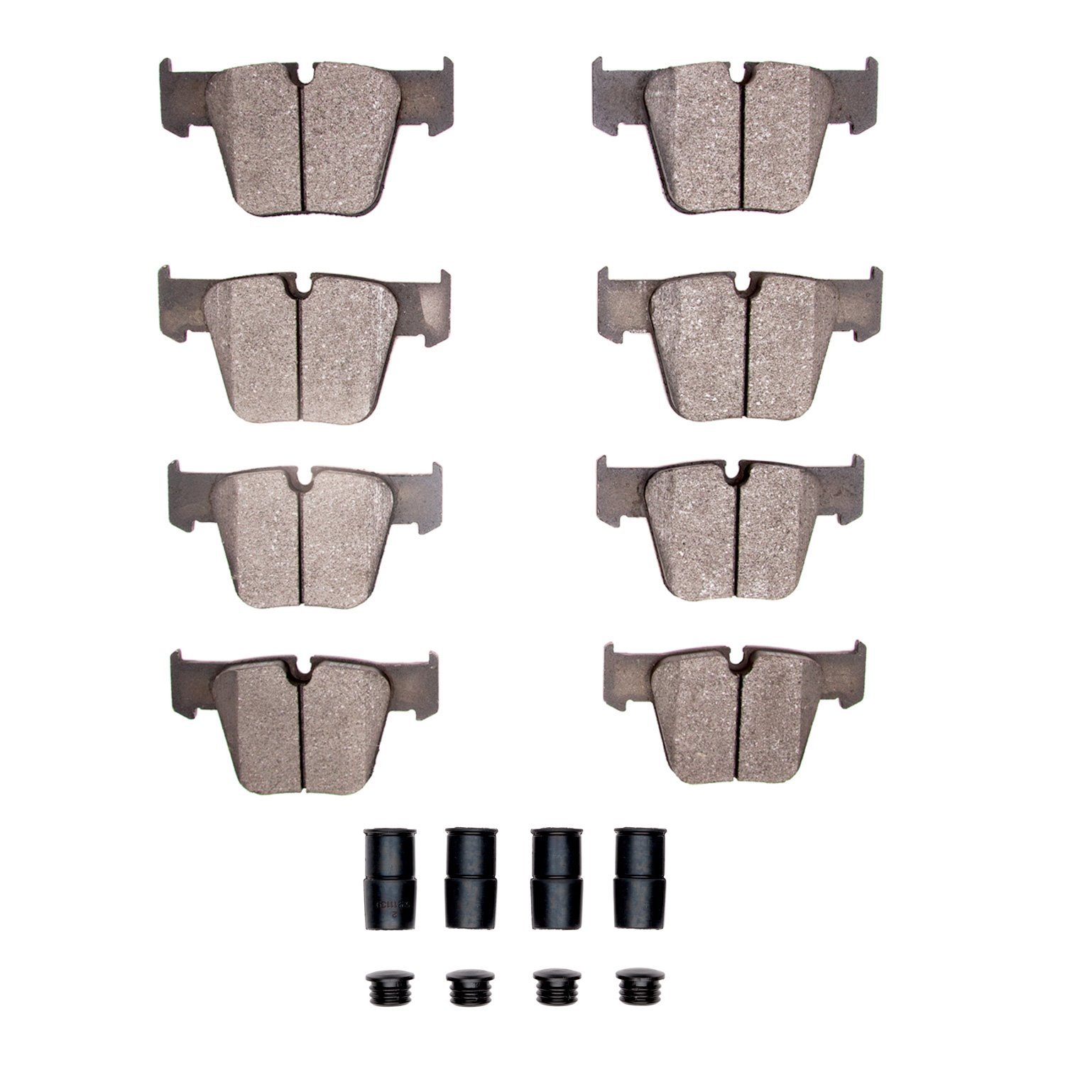 Semi-Metallic Brake Pads & Hardware Kit, 2007-2014 Mercedes-Benz, Position: Front