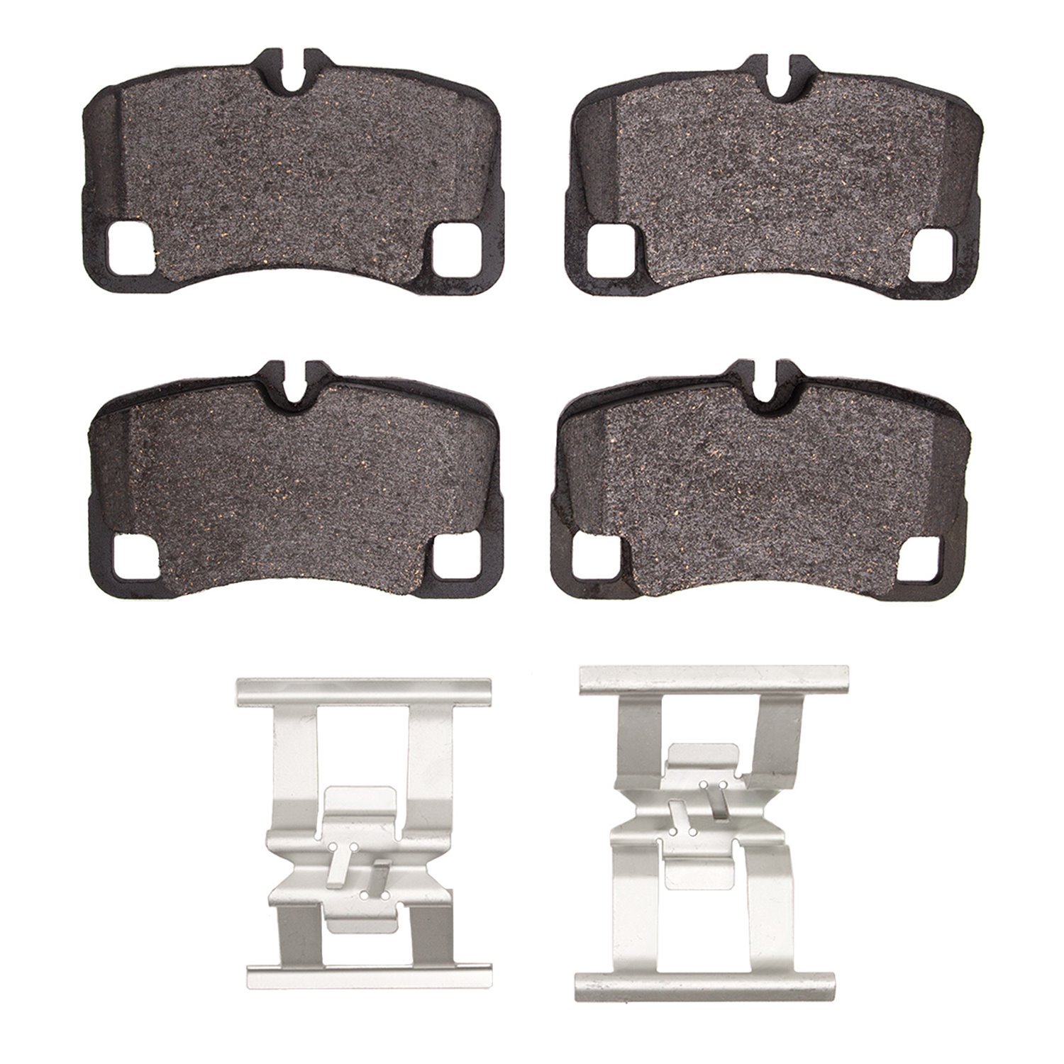 Semi-Metallic Brake Pads & Hardware Kit, 2007-2013 Audi/Porsche/Volkswagen, Position: Rear
