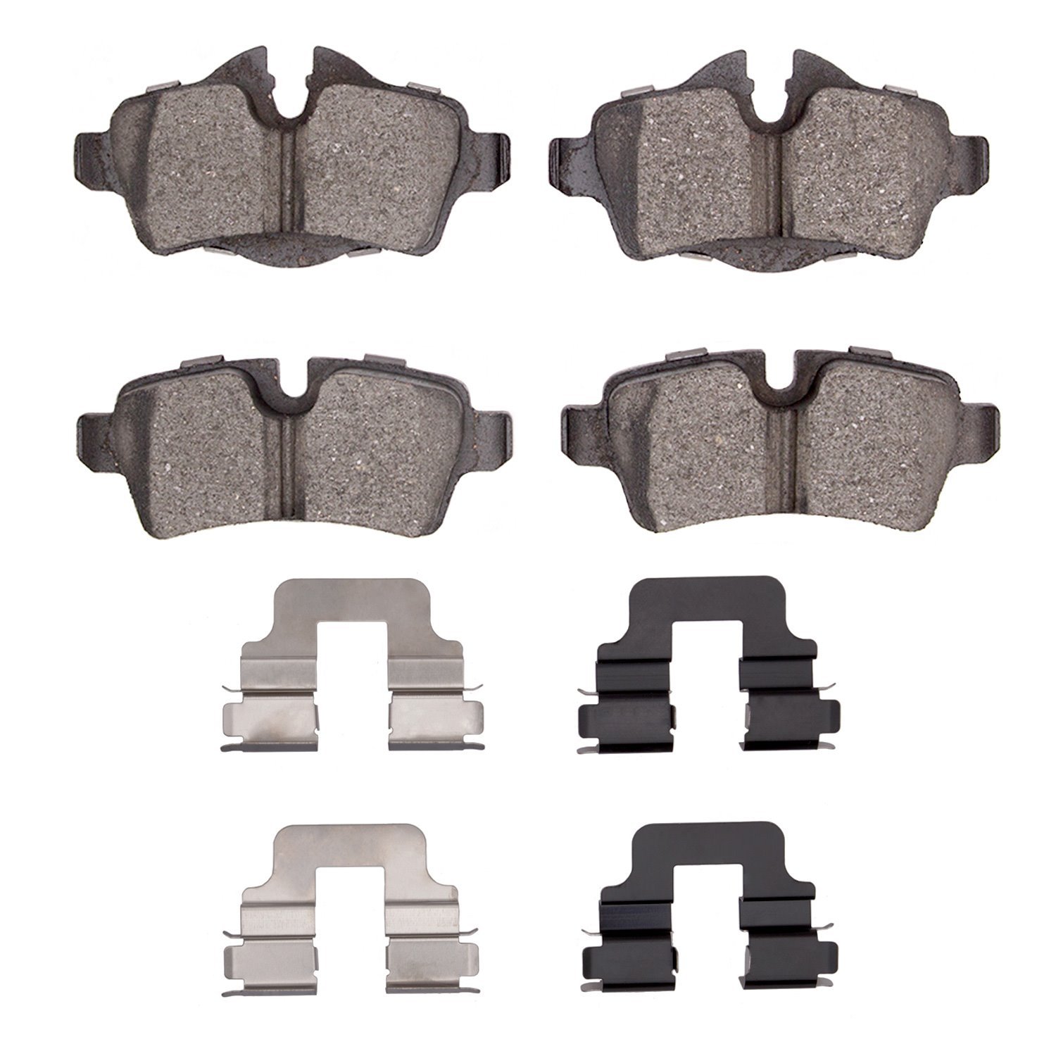 Semi-Metallic Brake Pads & Hardware Kit, 2007-2015 Mini, Position: Rear