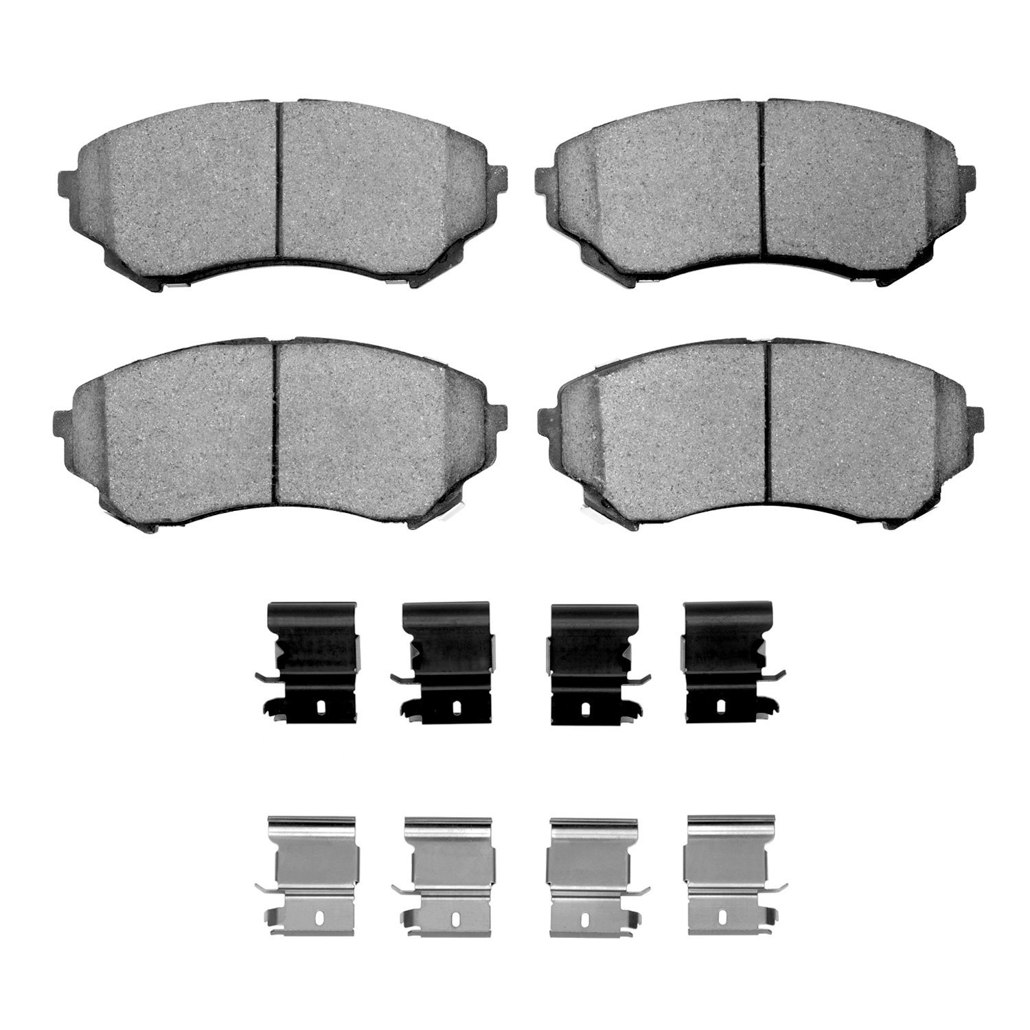 Semi-Metallic Brake Pads & Hardware Kit, 2008-2014 GM, Position: Front
