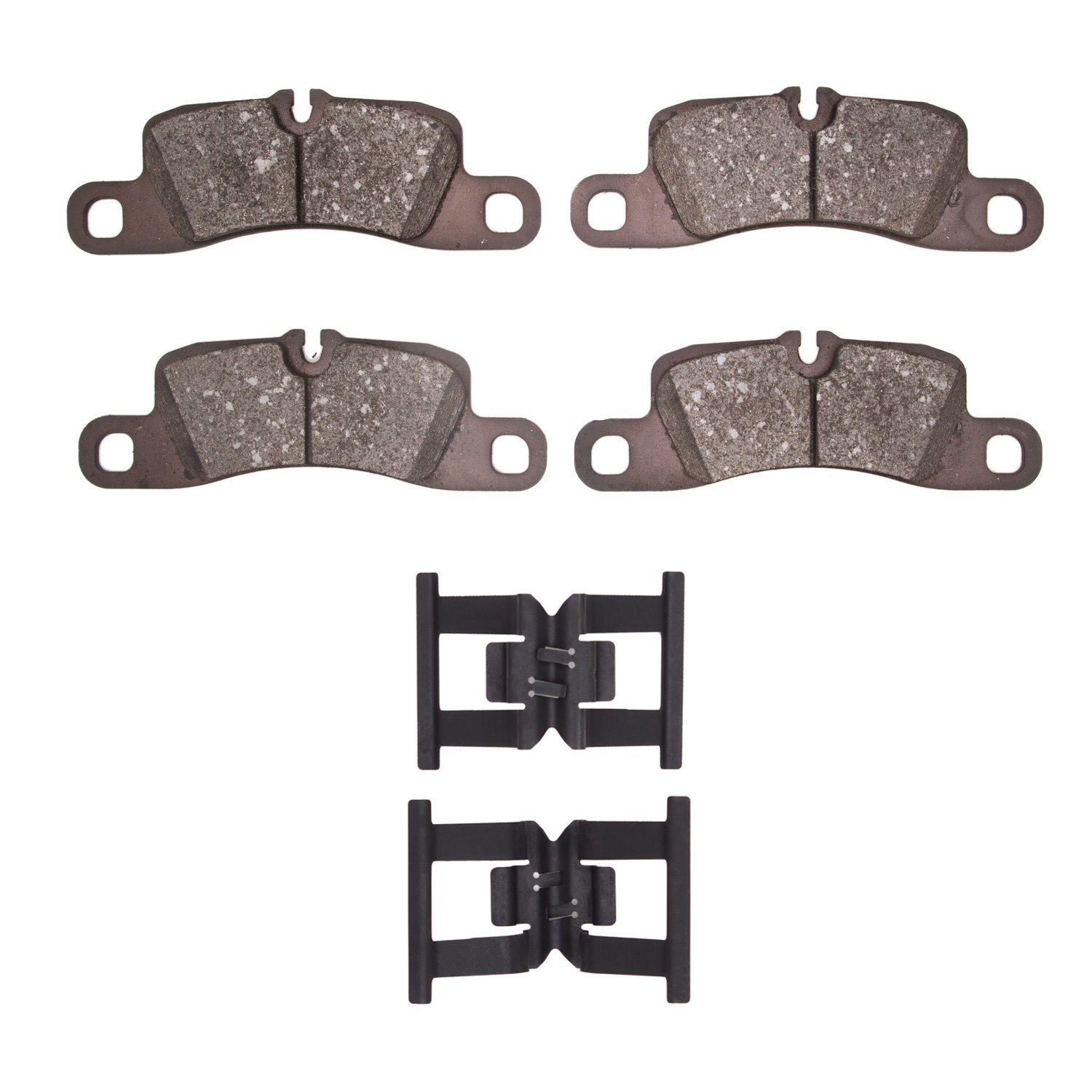 Semi-Metallic Brake Pads & Hardware Kit, 2009-2009 Audi/Porsche/Volkswagen, Position: Rear