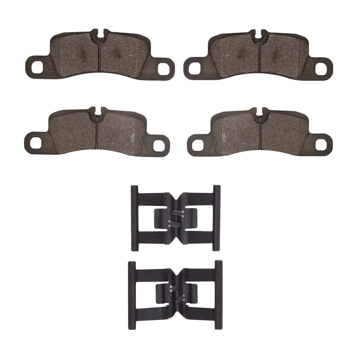 Semi-Metallic Brake Pads & Hardware Kit, 2011-2018 Audi/Porsche/Volkswagen, Position: Rear