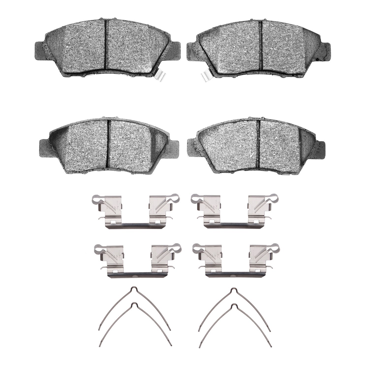 Semi-Metallic Brake Pads & Hardware Kit, 2009-2020 Acura/Honda, Position: Front
